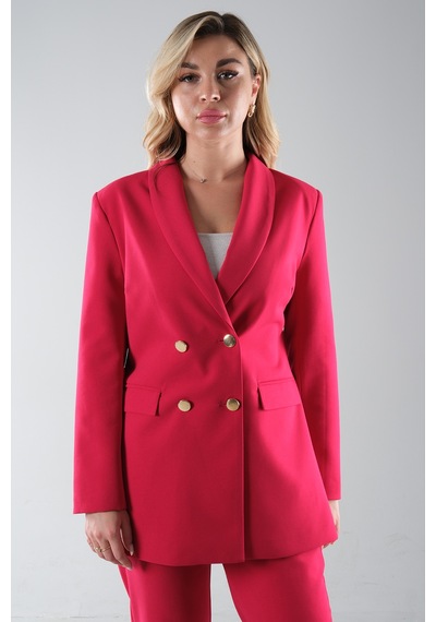 Feminist Fuşya Blazer Ceket Pantolon İkili Takım 0106305.12 001