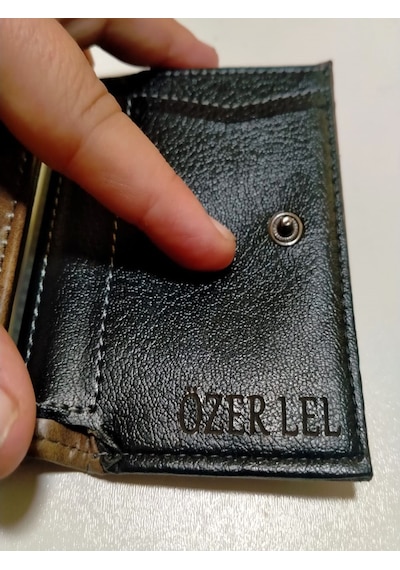 Mrchediyesepeti Kartlık Cüzdan Mekanizmalı Kişiye Özel İsimli Kahverengi - Siyah