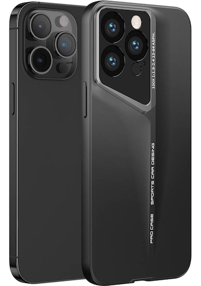 Zore Apple Uyumlu iPhone 14 Pro Max Kılıf Ultra İnce Kamera Korumalı Sert Rubber Msra Procase Kapak-siyah Siyah