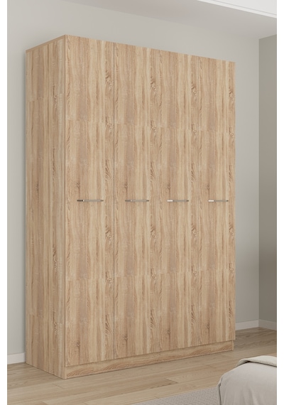 Aeka Ae-3190 Burç 4 Kapaklı Çok Bölmeli Askılı Raflı Ve Çekmeceli 210x140x53cm Gardırop Sonomo - Sonomo Aeka Ae-3190 Burç 4 Kapaklı Çok Bölmeli Askılı Raflı Ve Çekmeceli 210x140x53cm Gardırop Sonomo - Sonomo