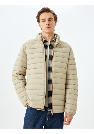 Koton Slim Fit Fermuarlı Şişme Mont Taş 5wam20101hw Koton Slim Fit Fermuarlı Şişme Mont Taş 5wam20101hw
