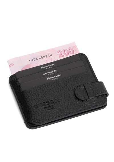 Pierre Cardin Siyah Floater Unisex Deri Kartlık 0777s3l Siyah-floater