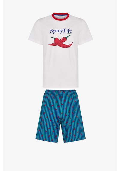 Penti Erkek Renkli Spicy Life Şortlu Pijama Takımı