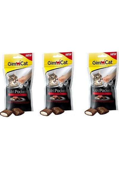 Gimcat Nutri Pockets Biftekli Kedi Ödül Maması 3 x 60 G Gimcat Nutri Pockets Biftekli Kedi Ödül Maması 3 x 60 G