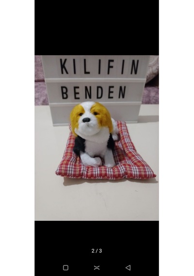 Havlayan Minderli Peluş Köpek Pilli Turuncu