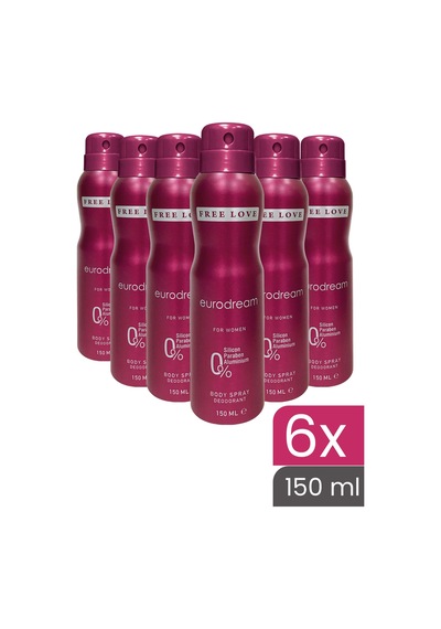 Free Love Eurodream Kadın Deodorant 6 x 150 ML