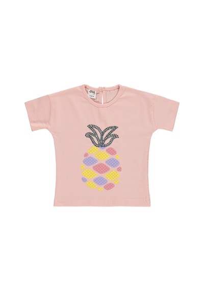 Civil Baby Ananas Nakışlı 6-18 Ay Takım - Pudra Somon