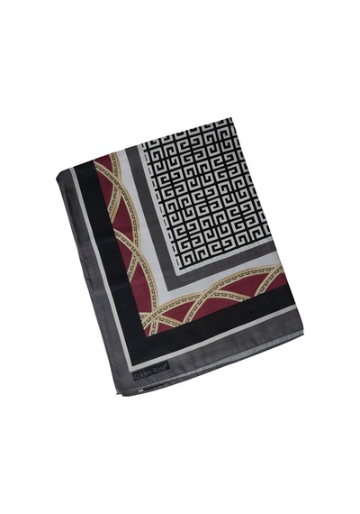 Mim Eşarp Ecenur Soft Pamuk Retro Şal Füme - Siyah
