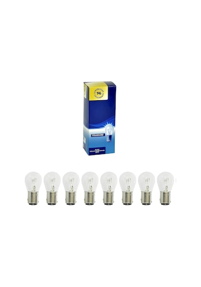 12v 1016 Ampul 21/5w Sl3117 Şaşı Tırnak Çift Duy Stop Sinyal Ampul 10 Lu