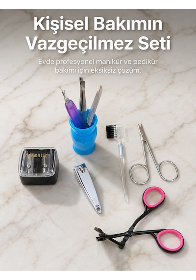 Taşınabilir Manikür Bakım Seti Günlük El Ayak Ve Kaş Bakım Kiti