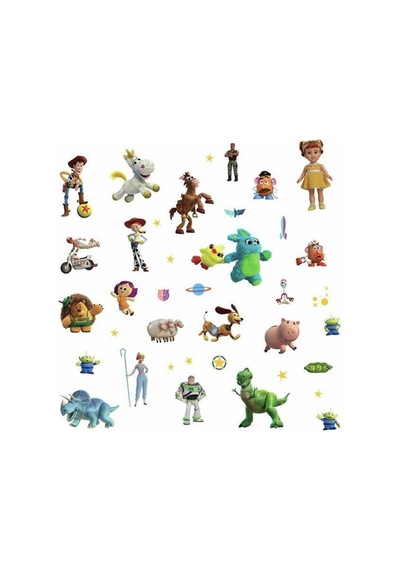 Rmk4008scs Toy Story 4 Soy Ve Yapıştır Duvar Çıkartması, Yeşil, Mavi, Sarı &
