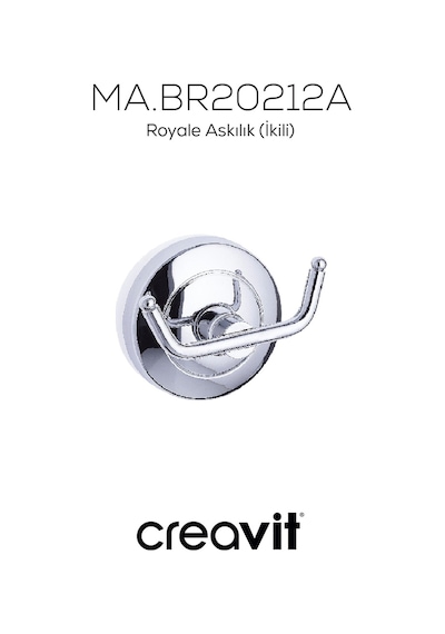 Creavit BR20212A Royale Askılık (İkili) Krom