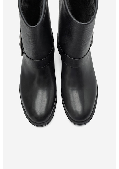 Luvi Shoes Davıe Siyah Tokalı Kadın Bot