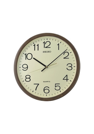 Seiko Qxa806b Kahverengi Renkli Plastik Kasa Quartz Mekanizmalı Duvar Saati Çok Renkli