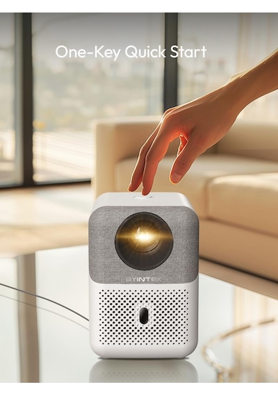 Byintek U4 Projeksiyon Cihazı 1080P LED WiFi 6 BT 5.0, Otomatik Odaklama, 400 ANSI Lümen, Ev Sineması, Dış Mekan, İş, Oyun, Eğitim Amaçlı