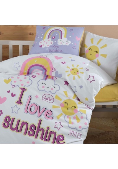 Clasy Bebek Nevresim Takımı Sun Love Sarı