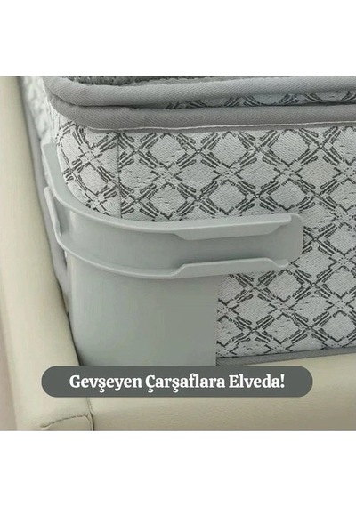 Nishev Çarşafmatik 4 Adet Çarşaf Düzenleyici - Görünmez Kaymaz Nevresim Kilidi Organizeri Çok Renkli