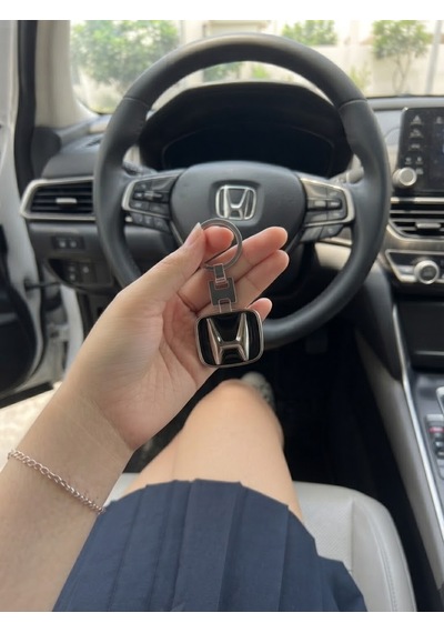 Honda İle Uyumlu Siyah Metal Anahtarlık Aksesuar Civic Jazz City