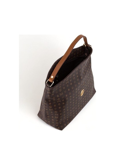 Bilik Deri Monogram Kahve/taba Kadın Omuz Çantası Nv 1003-mn Kahverengi - Taba