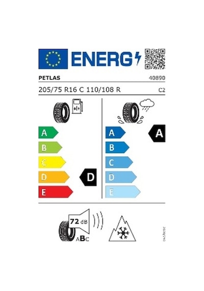 Petlas 205/75R16 110/108R 8PR Full Grip PT925 Kış Lastiği 2025