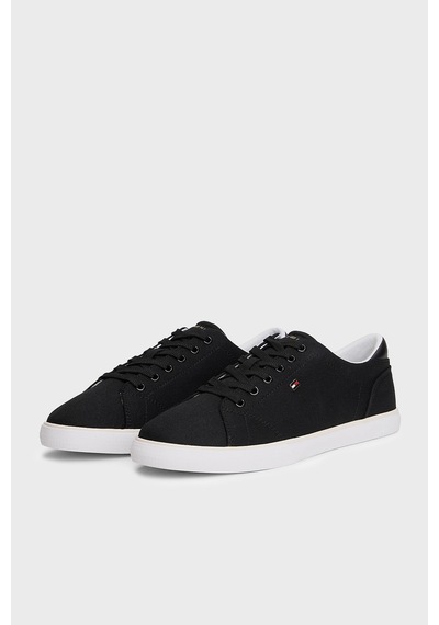 Tommy Hilfiger Logolu Sneaker Ayakkabı Bayan Ayakkabı Fw0fw09102 Bds Siyah