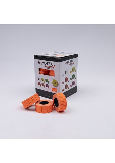 Örenler Plastik Moteks Etiketi Renkli 800'lü 24 Rulo Kırmızı Standart