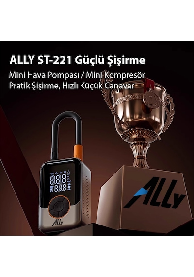 Ally St-221d Pro Akıllı Hava Kompresörü Araç Kablosuz Hava Pompası
