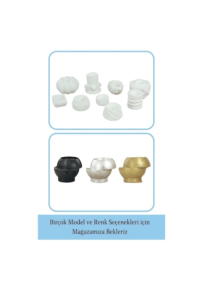 Mumluk Şamdan 3 Adet Tealight Ve İnce Mum Uyumlu Kesik Model - Beyaz