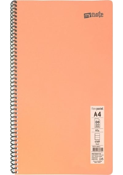 Defter Spiralli Telli Pp Kapak A4 Mynote 5 Adet Farklı Renkler 60 Sayfa Çizgili Defter 5 Farklı Çok Renkli