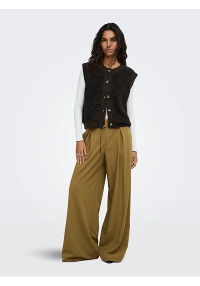 Jdy Jdyeira Life S/l On Button Vest Knt Noos Kadın Yelek 15359800 Kahve
