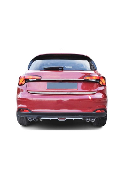 Fiat Egea HB Uyumlu 2016 Ve Üzeri Krom Bagaj Alt Çıtası Paslanmaz Çelik