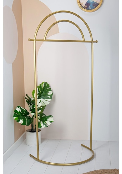 Hermes Metal Ayaklı Askılık Konfeksiyon Askılığı Gold Elbise Askılığı Kıyafet Askılığı Gold