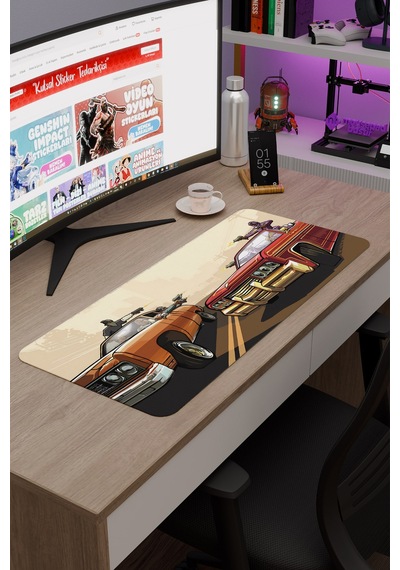 Gta San Andreas Kaymaz Dikişli Kauçuk Oyuncu Mousepad V1 - 70x30 Xl Gaming Mouse Pad Fare Altlığı