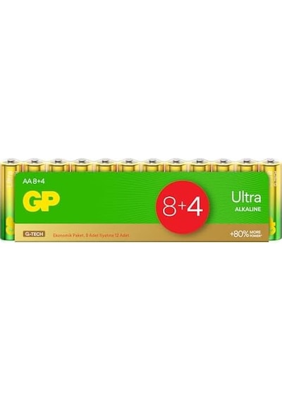 G-tech Ultra Alkalin Kalem Lr6 - Aa Boy 1.5v Pil 12'li Shrink