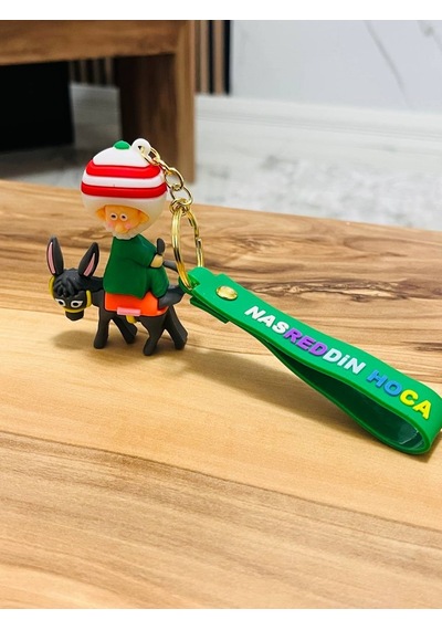 Nasreddin Hoca Figürlü Anahtarlık & Çanta Süsü Kırılmaz Malzeme