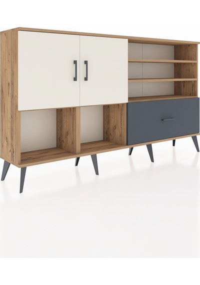 Arges Konsol 7 Raflı Tek Çekmeceli 2 Kapaklı 176x30x99 Çam-aytaşı/antrasit Aytası/antrasıt - Atlas Çam Arges Konsol 7 Raflı Tek Çekmeceli 2 Kapaklı 176x30x99 Çam-aytaşı/antrasit Aytası/antrasıt - Atlas Çam