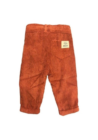 Çikoby Erkek Bebek Fitilli Kadife Pantolon-13682 Tarçın