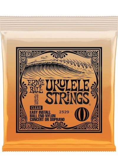 Ernie Ball 2329 Clear Nylon Concert/Soprano Ball End Ukulele Teli