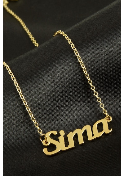 Sima İsimli Kolye -sarı N162 altın