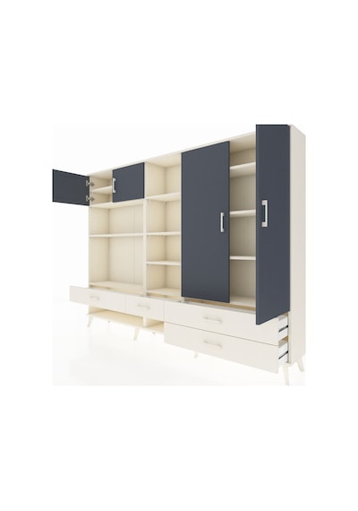 Arges Dolap 12 Raflı 4 Çekmeceli 4 Kapaklı 220x30x163 Aytaşı-antrasit/aytaşı Antrasıt/aytası - Aytası Arges Dolap 12 Raflı 4 Çekmeceli 4 Kapaklı 220x30x163 Aytaşı-antrasit/aytaşı Antrasıt/aytası - Aytası
