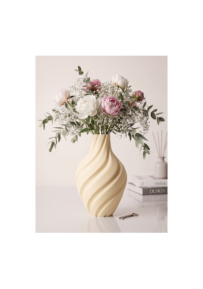 Aura Vazo 20cm - Modern Estetik Tasarım Dekoratif Ev Ofis Salon Dekorasyonu İçin Şık Obje - Minimalist Tasarım Çiçeklik Masa Üstü Süs Eşyası Bej Aura Vazo 20cm - Modern Estetik Tasarım Dekoratif Ev Ofis Salon Dekorasyonu İçin Şık Obje - Minimalist Tasarım Çiçeklik Masa Üstü Süs Eşyası Bej