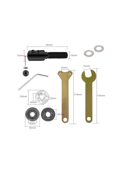 Depolife 5mm Motor Mili İçin Bağlantı Şaftı Somunlu Anahtarlı Kaplin Seti Disk Bağlama Adaptörü Okul Proje Diğer
