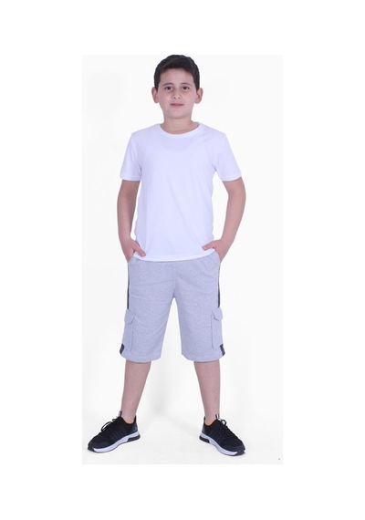 Fyk Kids Düz Model Erkek Çocuk Tişört-kapri Alt Üst Takım Çok Renkli