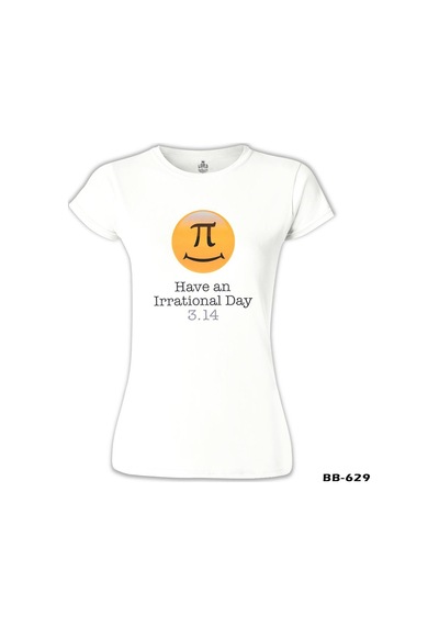 Matematik - Pi 16 Beyaz Kadın Tshirt 001