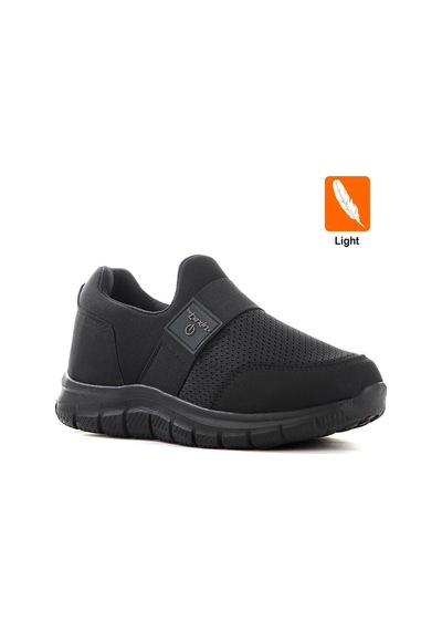Fort 2023 Anatomik Rahat Esnek Bağcıksız Erkek Sneaker Ayakkabı Siyah