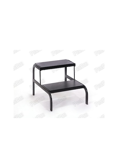 Eskabo Oval Metal Gövdeli İki Basamaklı Merdiven-siyah Labortech-4206