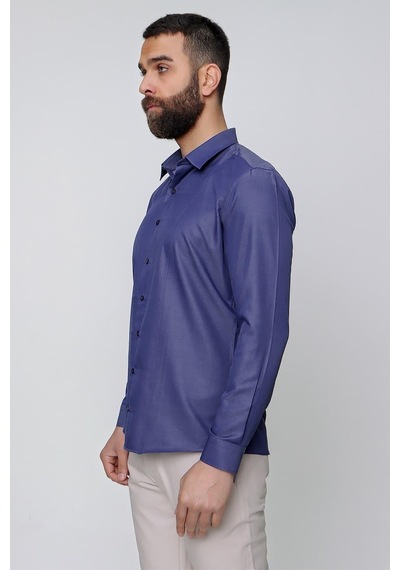 Efor Gk 635 İndigo Klasik Gömlek Indigo