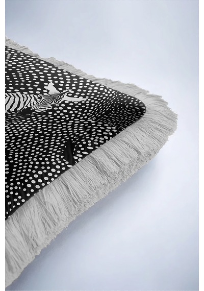Safari Zebra Motifli Dekoratif Saçaklı Yastık Kılıfı - Gri Etnik Boho Siyah Püsküllü Kırlent Kılıfı Kadim Düş Nova Safari Zebra Motifli Dekoratif Saçaklı Yastık Kılıfı - Gri Etnik Boho Siyah Püsküllü Kırlent Kılıfı Kadim Düş Nova