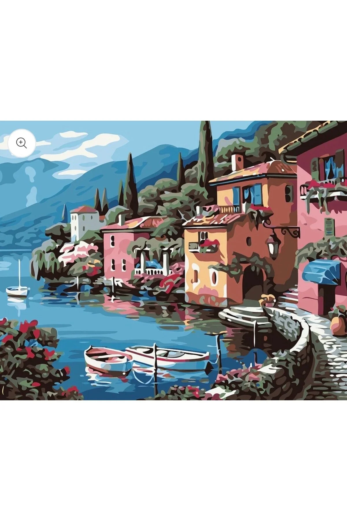 Sayılarla Boyama Seti 30x40 Cm Deniz Manzarası Tuval Üzeri Hobi Tablosu