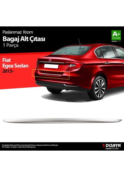 Fiat Egea Sd Krom Bagaj Alt Çıtası 2015 Üzeri